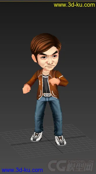 3D打印模型Q版男人，低模免费的图片