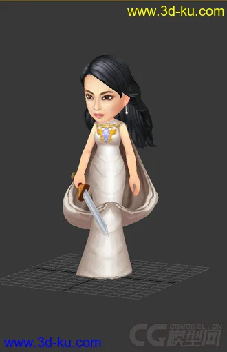 3D打印模型Q版低模，章子怡的图片