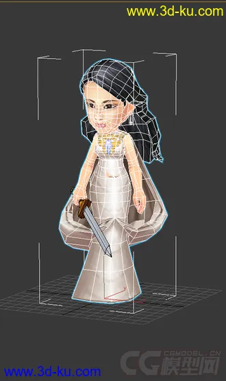 3D打印模型Q版低模，章子怡的图片