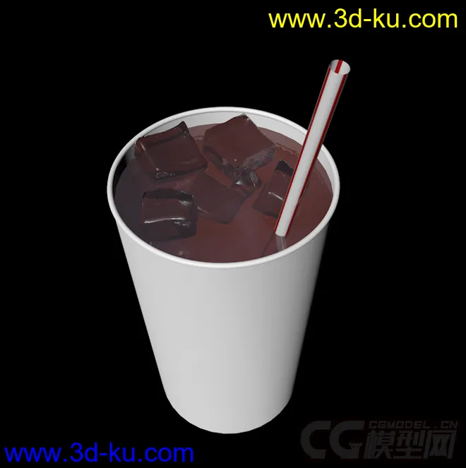 快餐 可乐 碳酸饮料 cocacola模型的图片1