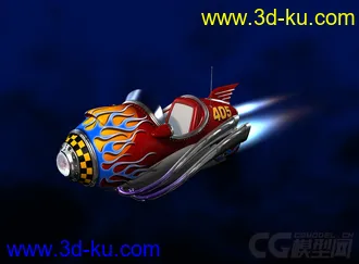 3D打印模型卡通宇宙飞船 卡通飞船的图片