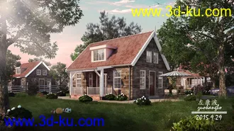 欧美田园别墅场景模型的图片