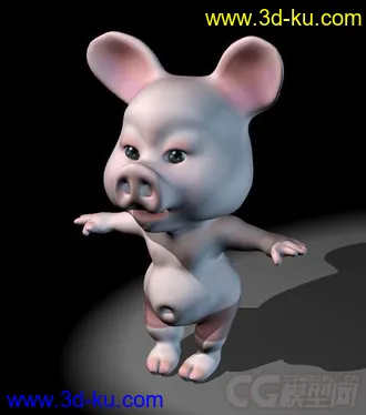 3D打印模型猪 卡通的图片