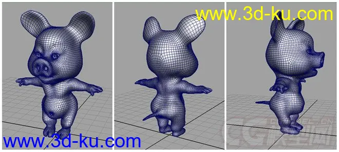 猪 卡通模型的图片3