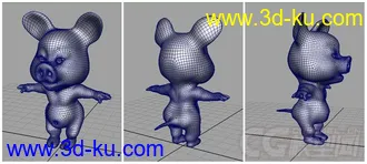 3D打印模型猪 卡通的图片