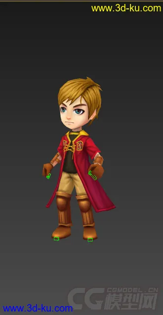 3D打印模型Q版低模，免费，男生的图片