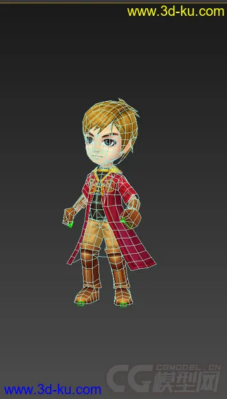 3D打印模型Q版低模，免费，男生的图片