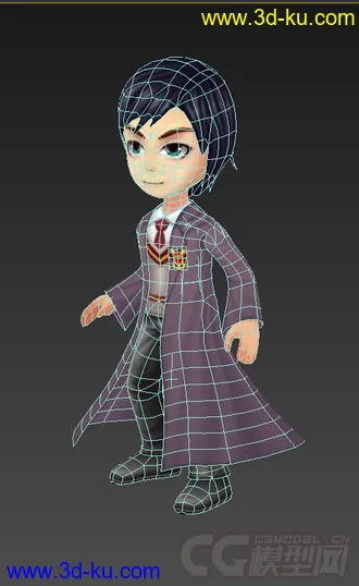 3D打印模型Q版低模，免费，男生的图片