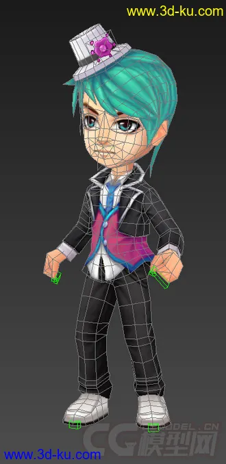 3D打印模型Q版低模，男生免费绑定动画的图片