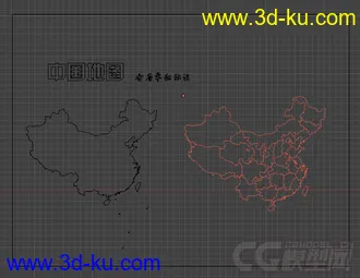 [blender模型]中国地图 各省划分的图片