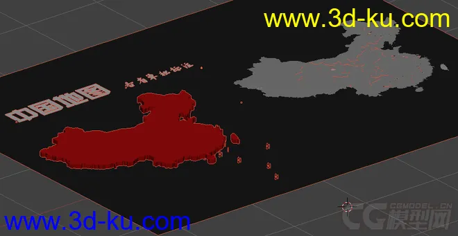 [blender模型]中国地图 各省划分的图片1