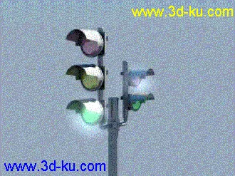 3D打印模型做了个交通信号灯 红绿灯的图片