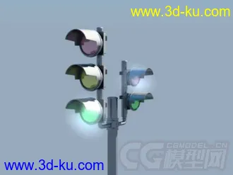 3D打印模型做了个交通信号灯 红绿灯的图片