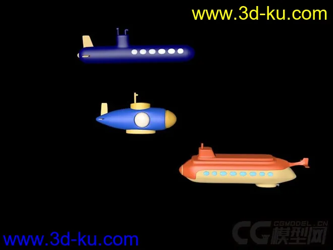 卡通潜艇模型的图片1