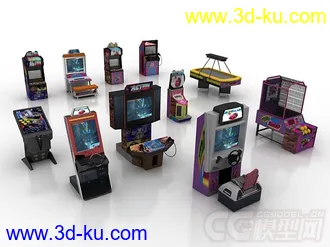 3D打印模型室内街机游戏机的图片