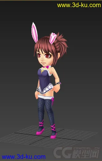 3D打印模型Q版女生，迪莫 免费带绑定的图片