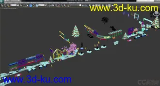 3D打印模型雪夜街场景小品的图片