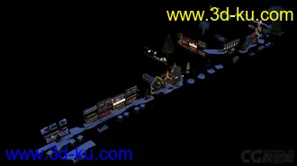 3D打印模型雪夜街场景小品的图片
