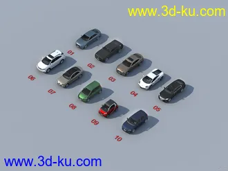 3D打印模型一套常用车的图片