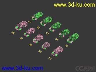 3D打印模型一套常用车的图片