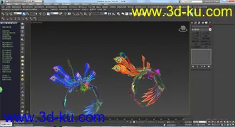 3D打印模型青鸾火凤两只。为了分我也是拼了的图片
