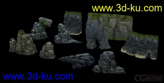 3D打印模型半写实手绘石头的图片