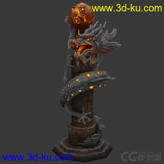3D打印模型七星阵龙柱的图片