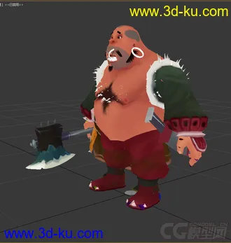 3D打印模型古代男人，强盗，低模免费，有绑定动画的图片