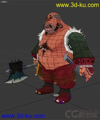 3D打印模型古代男人，强盗，低模免费，有绑定动画的图片