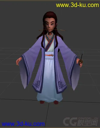3D打印模型古代男人，低模免费，有绑定动画的图片