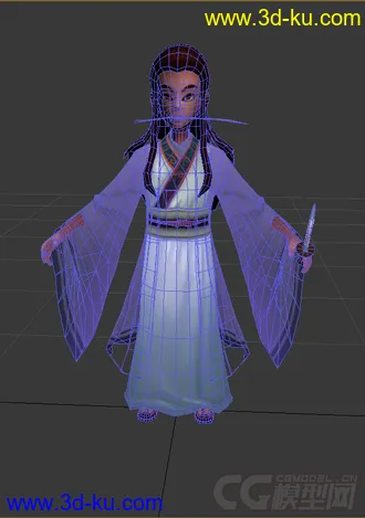 3D打印模型古代男人，低模免费，有绑定动画的图片