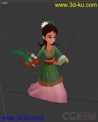 3D打印模型古代女人，低模免费，有绑定动画的图片