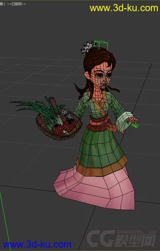 3D打印模型古代女人，低模免费，有绑定动画的图片
