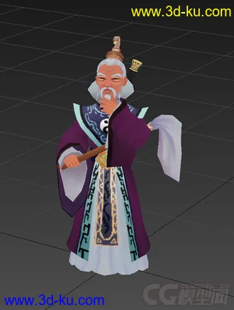 3D打印模型古代男人，低模免费，有绑定动画的图片