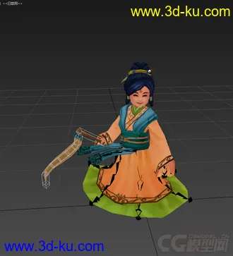 3D打印模型古代女生低模免费的图片