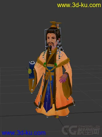 3D打印模型古代男人，低模免费，带绑定动画的图片