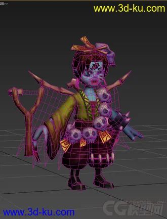 3D打印模型古代人，低模免费，带材质绑定的图片