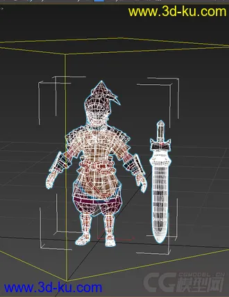 3D打印模型古代男人，低模免费，带绑定动画的图片