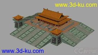 3D打印模型东方古建筑故宫的图片
