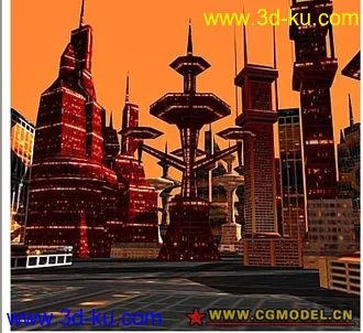 3D打印模型繁华都市场景的图片