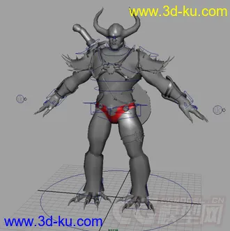 3D打印模型牛头人带绑定的图片