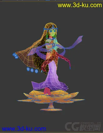 3D打印模型印度女人，低模免费，带绑定的图片