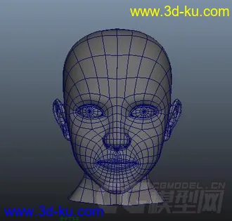 小女孩模型，布线合理的图片