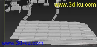 3D打印模型瓦片，管道，金属构件的图片