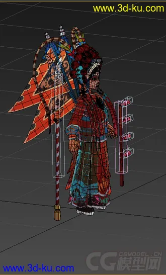 3D打印模型京剧，低模免费，带绑定动画的图片