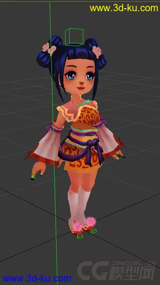 3D打印模型小女孩，低模免费，带绑定动画的图片