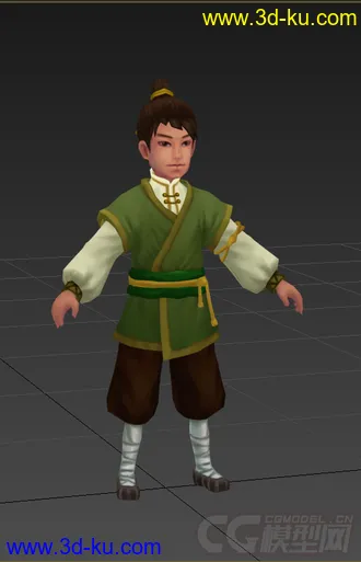 3D打印模型古代男人，低模免费，带绑定动画的图片