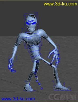3D打印模型外星人，带绑定动画，低模的图片