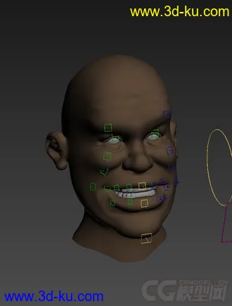 3D打印模型人头，带绑定动画，表情动画的图片