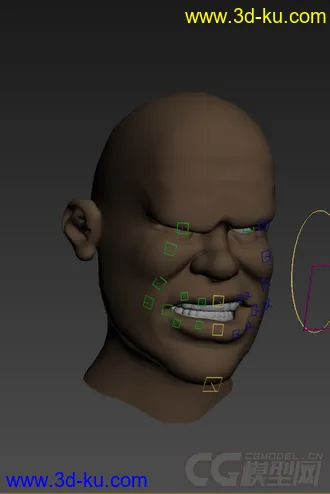 3D打印模型人头，带绑定动画，表情动画的图片